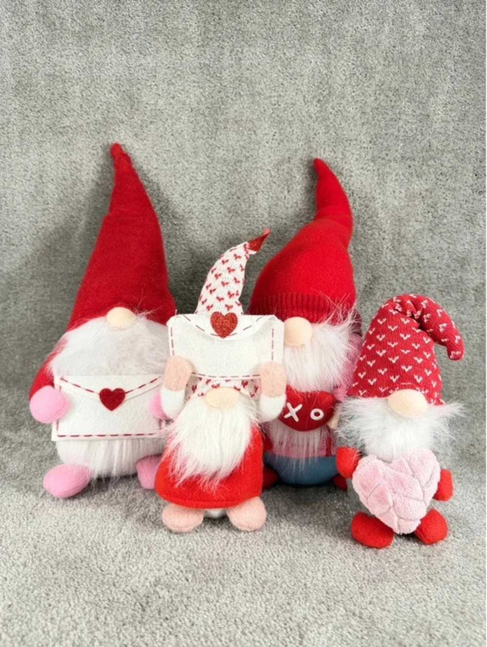 Decor Set of 4 Valentine’s Day Plush Gnome Sitters
